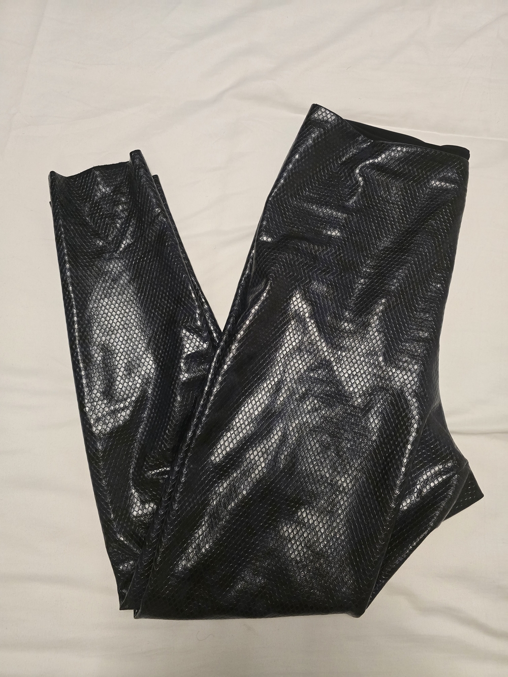 Commando Black Faux Snakeskin Leggings